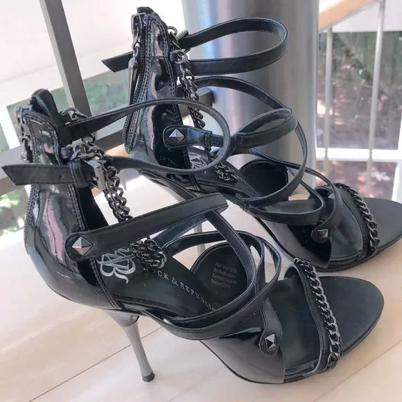 Rock & Republic Strappy Chain High Heel Sandals - Picture 6 of 6